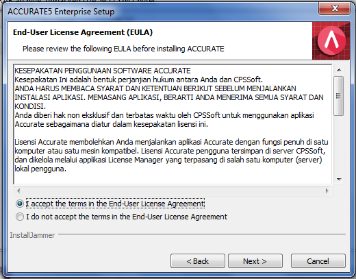 cara install accurate 5